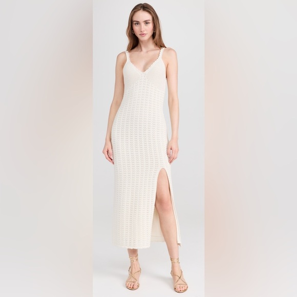 NWT Z SUPPLY ELEENA KNIT CROCHET MAXI DRESS SIZE M. ADJUSTABLE SHOULDER STRAPS - Picture 1 of 13